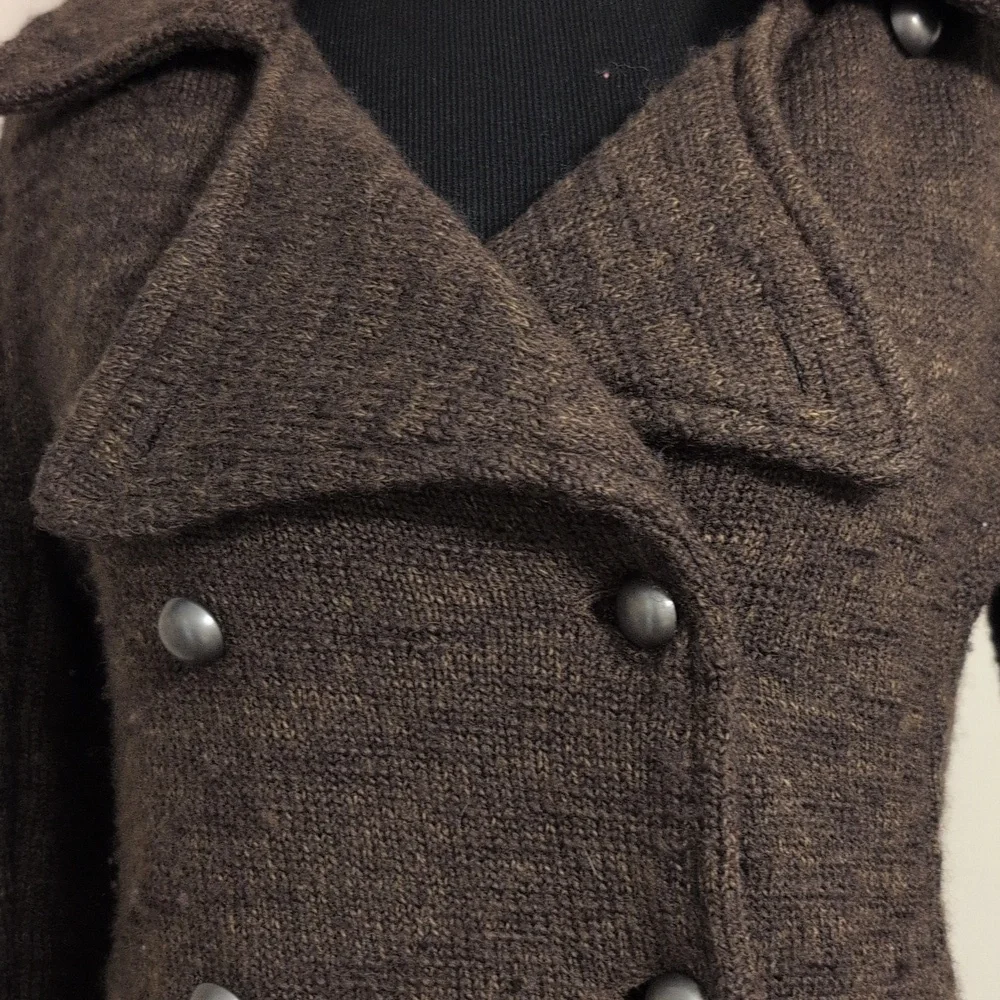 Free people embroidered Lambswool Sweater Coat XS (Fits Like A Small) - Picture 4 of 8